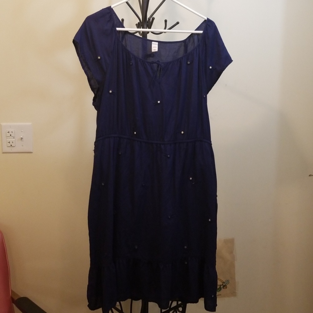 Midnight blue detailed old navy dress